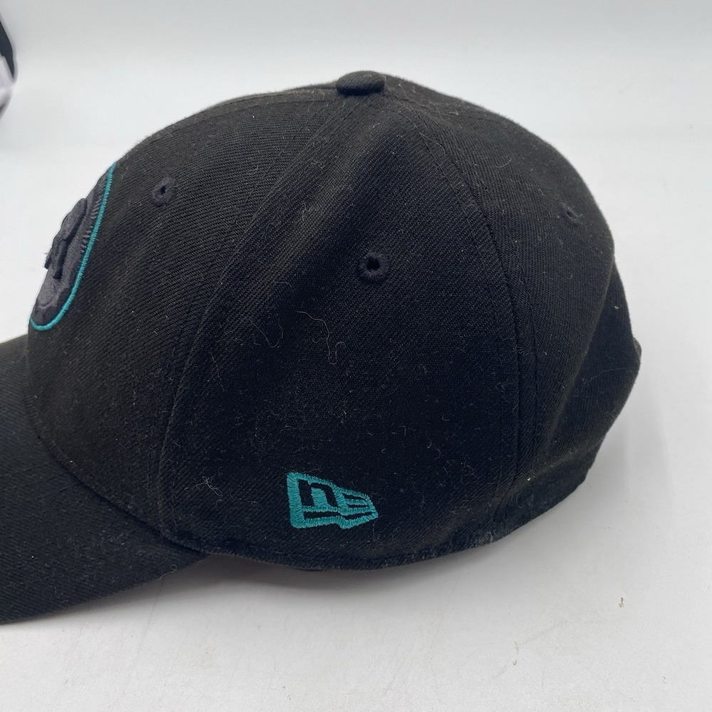 Miami Dolphins Blackout Hat New Era 9Forty Black Snapback Cleaned Teal - Picture 5 of 11